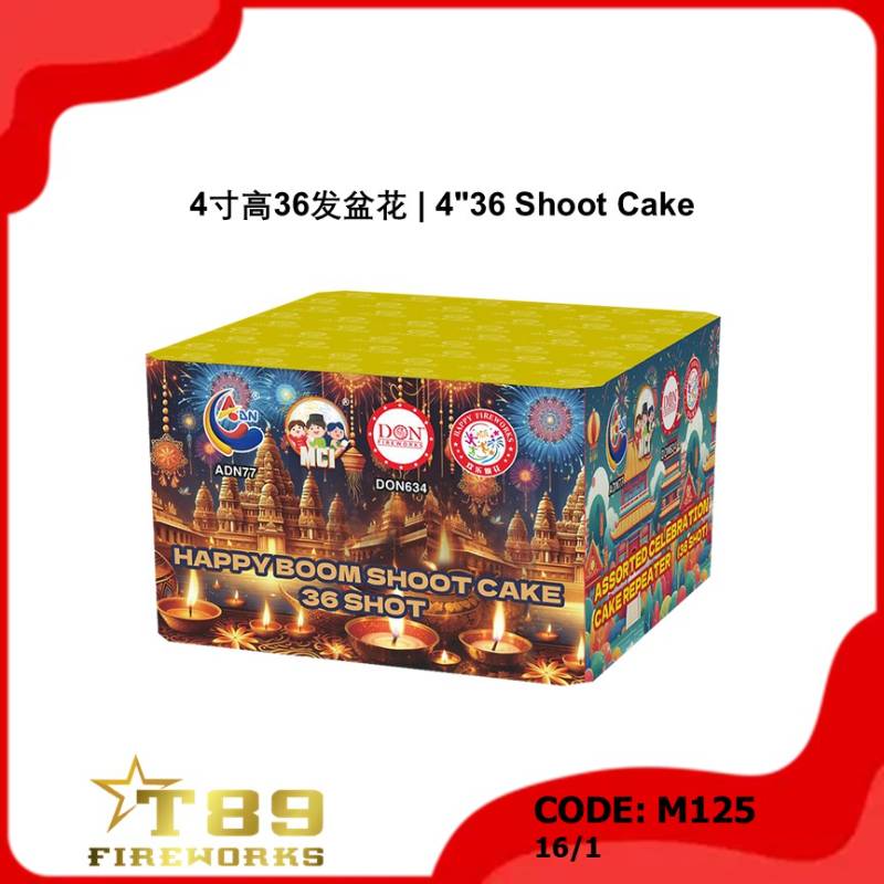 M125 | 4寸高36发盆花 | 4"36 Shoot Cake