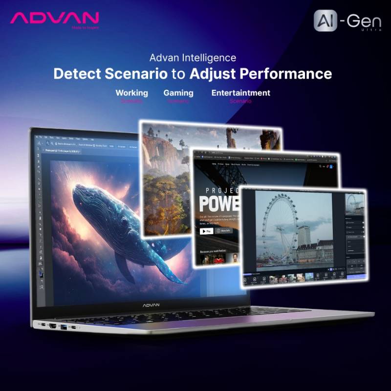 ADVAN AI Gen Intel Core Ultra 5-125H RAM 16GB SSD 512GB 14" FHD IPS Windows 11