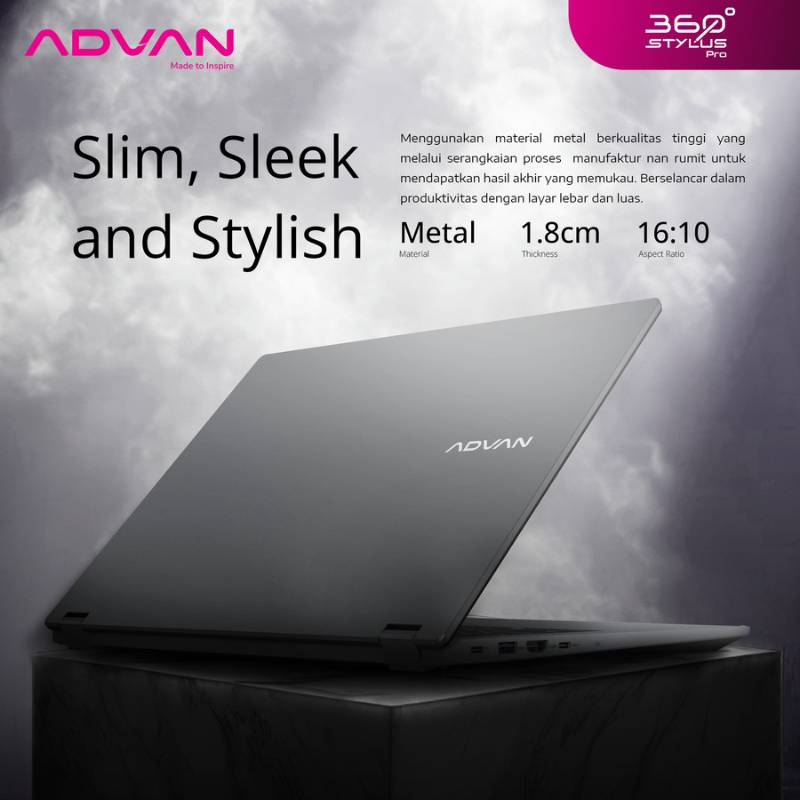 ADVAN Stylus Pro Core i3-1215U RAM 8GB SSD 256GB Windows 11