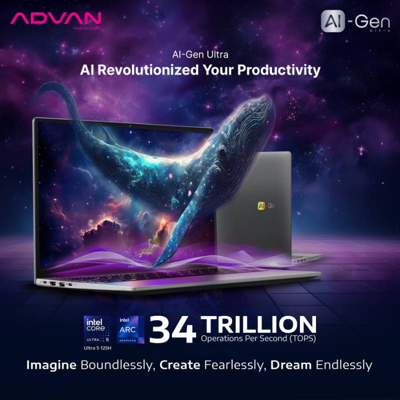 ADVAN AI Gen Intel Core Ultra 5-125H RAM 16GB SSD 512GB 14" FHD IPS Windows 11