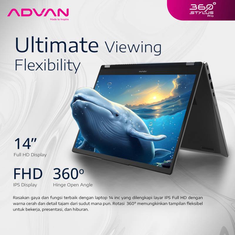 ADVAN Stylus Pro Core i3-1215U RAM 8GB SSD 256GB Windows 11