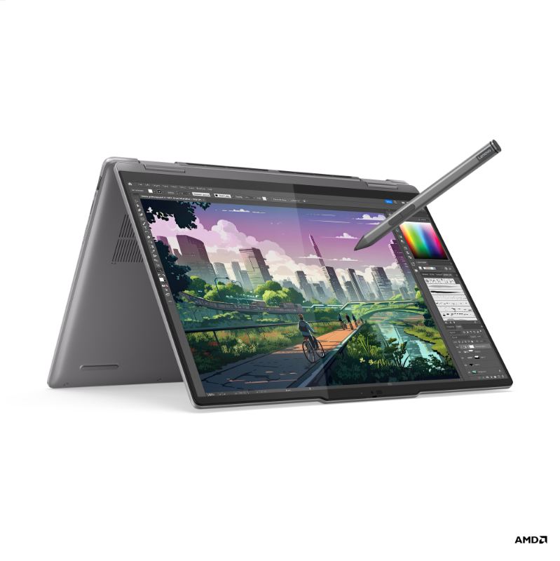 Lenovo Yoga 7 2IN1 14IML9 83DK000TID Ryzen 7-8840HS RAM 16GB SSD 1TB 14" WUXGA OLED Touchscreen Win11 + OHS 2021 Arctic Grey
