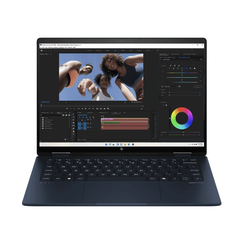 HP ENVY x360 fc0888TU Intel Core Ultra 7-155U RAM 16GB SSD 1TB 14" 2.8K OLED 120Hz EVO Win11 + OHS 2021 Blue