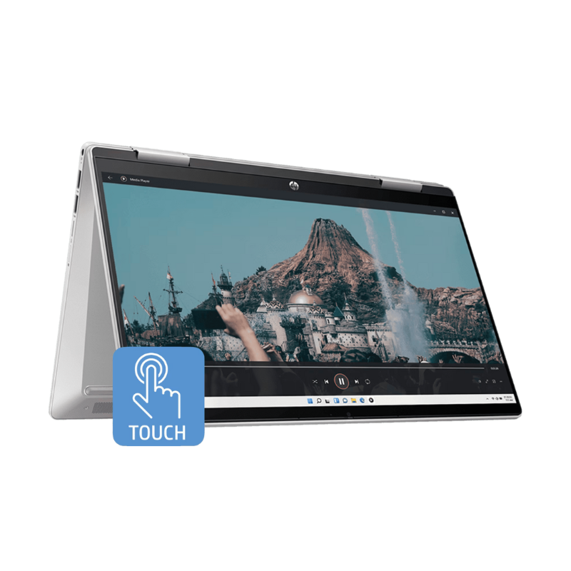 HP Pavilion x360 14 ek2123TU Intel Core 3 - 100U RAM 8GB SSD 512GB 14" FHD IPS Touchscreen Win11 + OHS 2021 Natural Silver