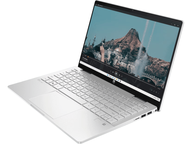 HP Pavilion x360 14 ek2123TU Intel Core 3 - 100U RAM 8GB SSD 512GB 14" FHD IPS Touchscreen Win11 + OHS 2021 Natural Silver