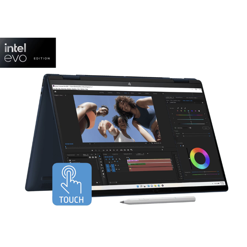 HP ENVY x360 fc0888TU Intel Core Ultra 7-155U RAM 16GB SSD 1TB 14" 2.8K OLED 120Hz EVO Win11 + OHS 2021 Blue