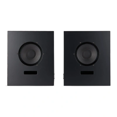 OJAS - SSENSE Exclusive Black Wood Bookshelf Speakers