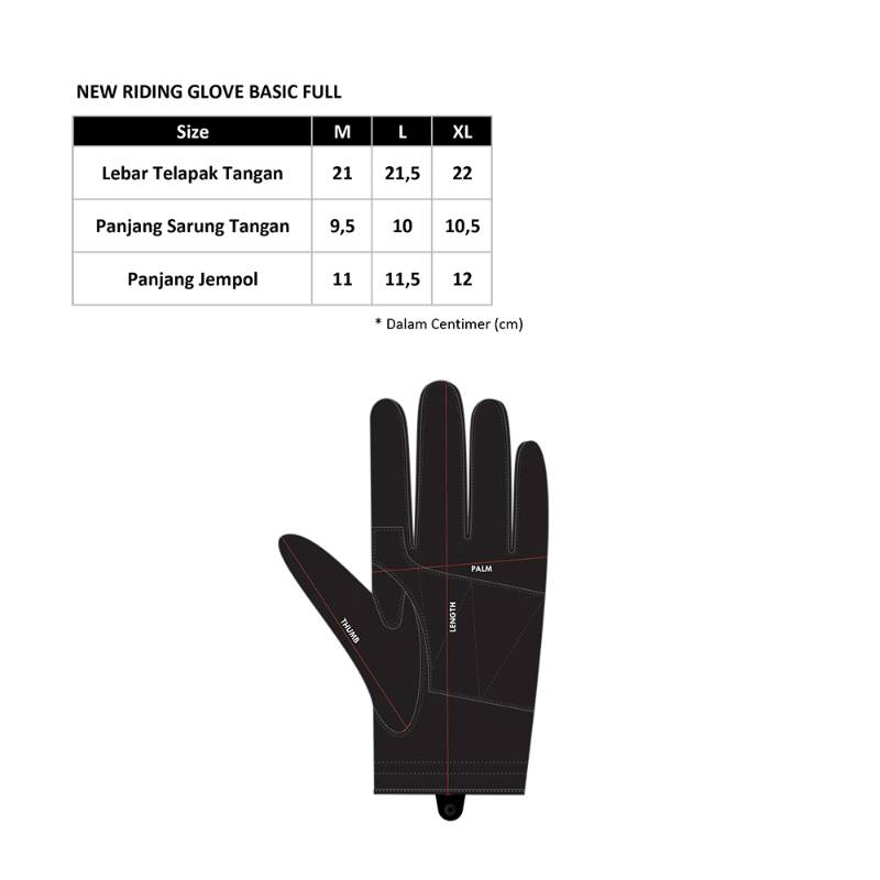 NEW RIDING GLOVE BASIC FULL