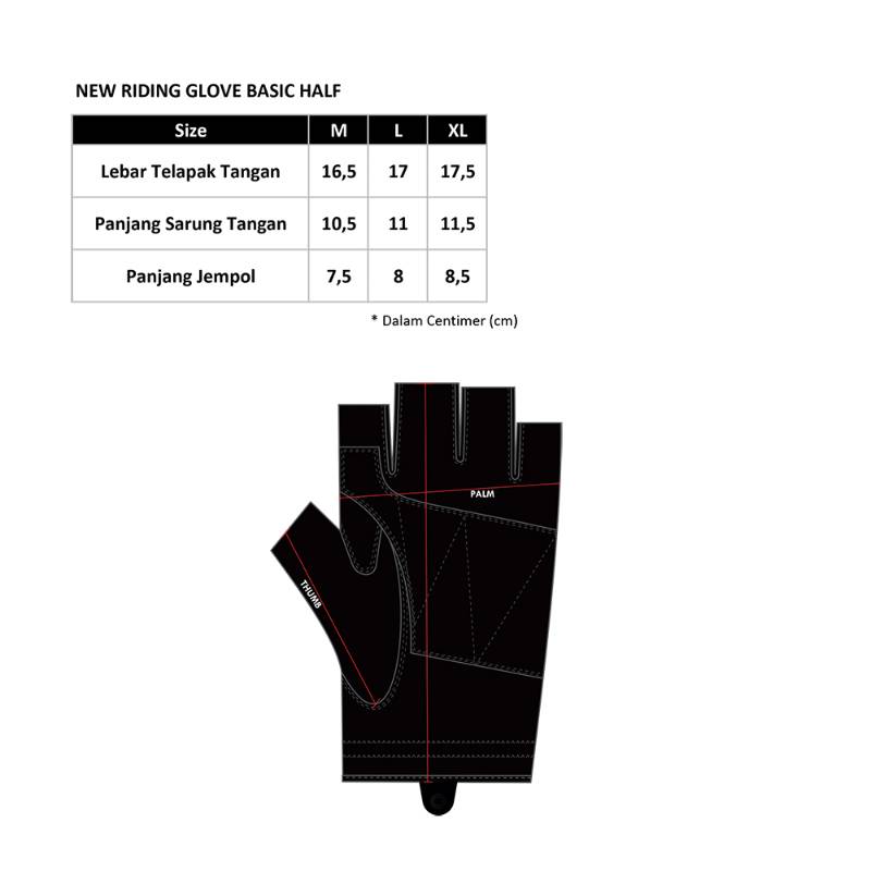 NEW RIDING GLOVE BASIC HALF