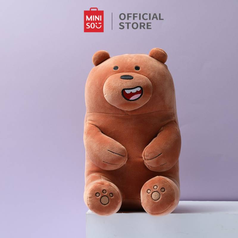 Boneka mainan anak We Bare Bears-Lovely Sitting Plush - Grizzly