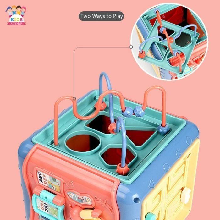 Mainan Edukasi Anak Bayi Puzzle Laki Laki Perempuan Hexahedral 6 Sisi
