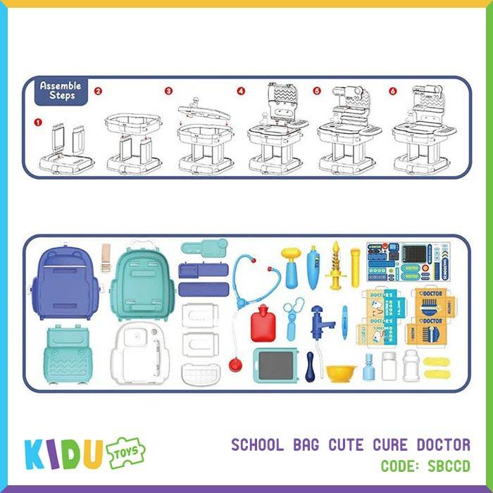 Mainan Anak Dokter Dokteran School Bag Cute