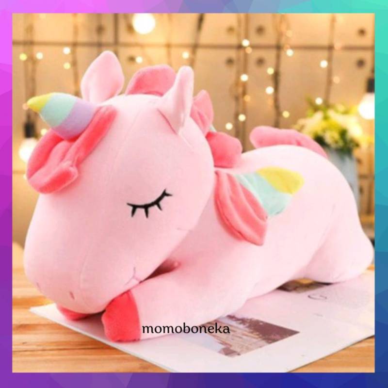 Boneka Unicorn Sayap Lying Kuda Pony Little Pony XL Lembut Dacron Murn