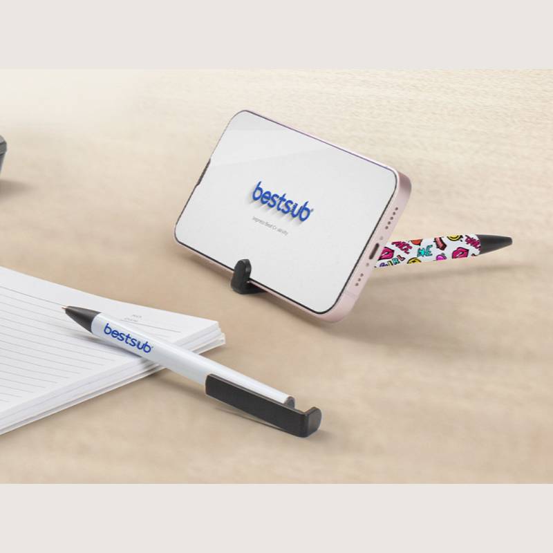 Boligrafos de Tinta Negra para Sublimacion con Termoencogible - Blanco