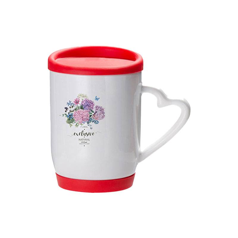 TAZAS 12ONZ/360ML CON TAPA Y BASE DE SILICON RED SUBLIMACION