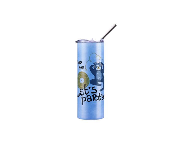 Vasos Cambio de Color al Calor (Azul a Rosado) 20oz/600ml Tapa y Sorbete - Acero Inoxidable