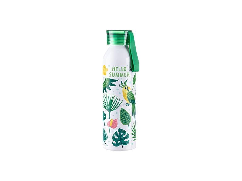 BOTELLA SUBLIMACION ALUMINIO 22oz/650ml BLANCA CON TAPA VERDE