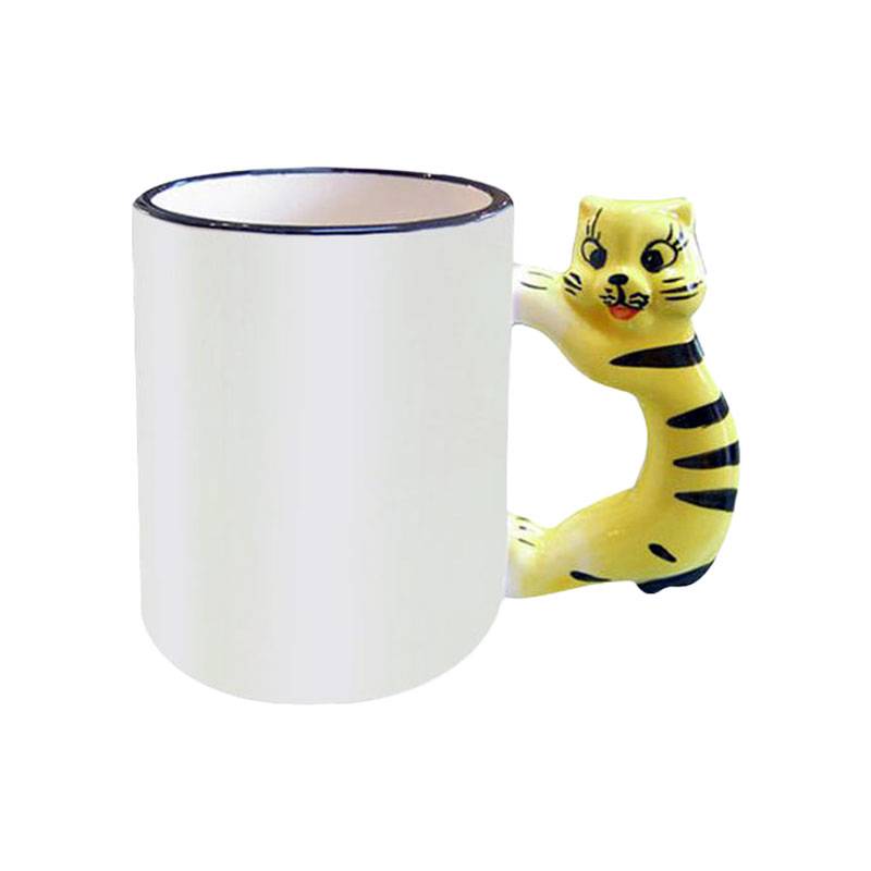 TAZA FORMA DE ANIMALES, GATO 11ONZ PARA SUBLIMACION