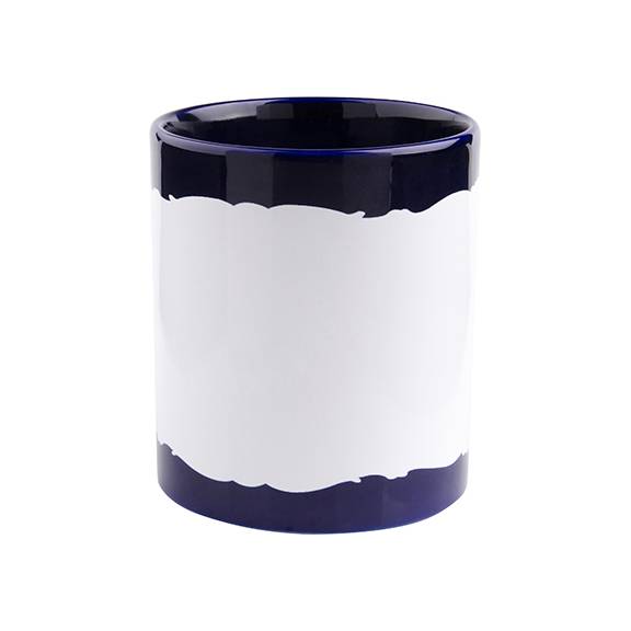 TAZAS FULL COLOR AZUL CLARO CON PARCHO BLANCO 11ONZ SUBLIMACION