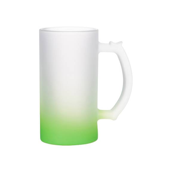 JARRA DE CERVEZA VERDE DEGRADADO 16 ONZ SUBLIMACION