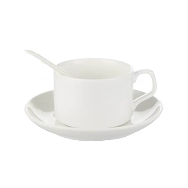 Set de Tazas 5 Onz. con Platillos y Cucharitas