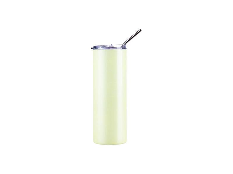 Vasos Cambio de Color al Calor (Naranja a Amarillo) 20oz/600ml Tapa y Sorbete - Acero Inoxidable