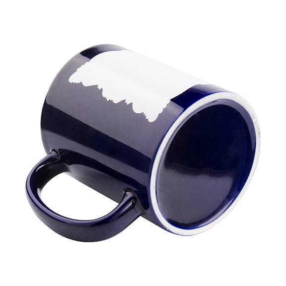 TAZAS FULL COLOR AZUL CLARO CON PARCHO BLANCO 11ONZ SUBLIMACION