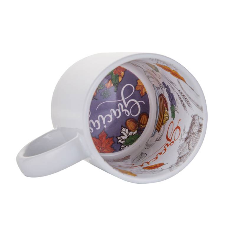 TAZAS BLANCAS 11ONZ INTERIOR ACCION DE GRACIAS