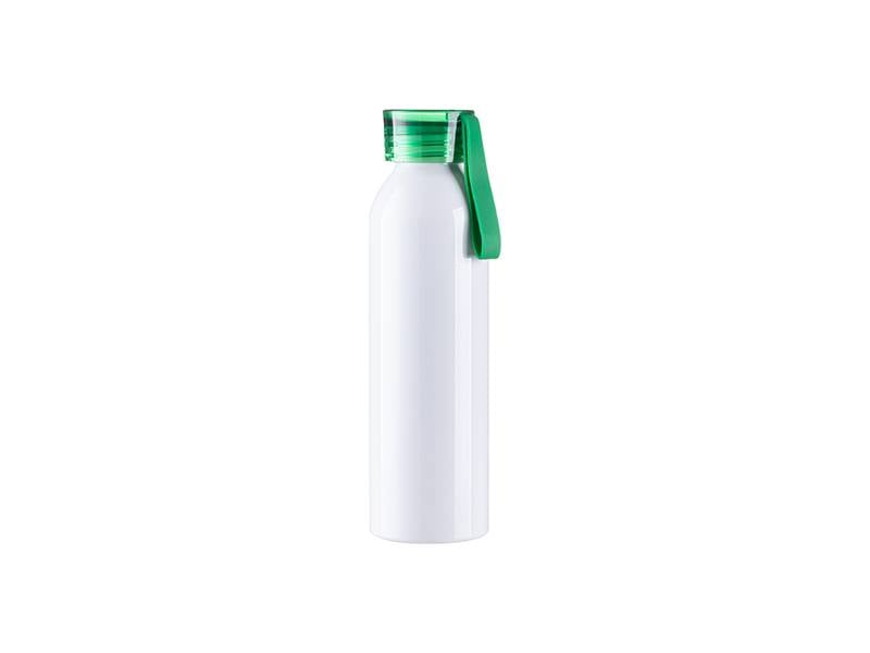 BOTELLA SUBLIMACION ALUMINIO 22oz/650ml BLANCA CON TAPA VERDE