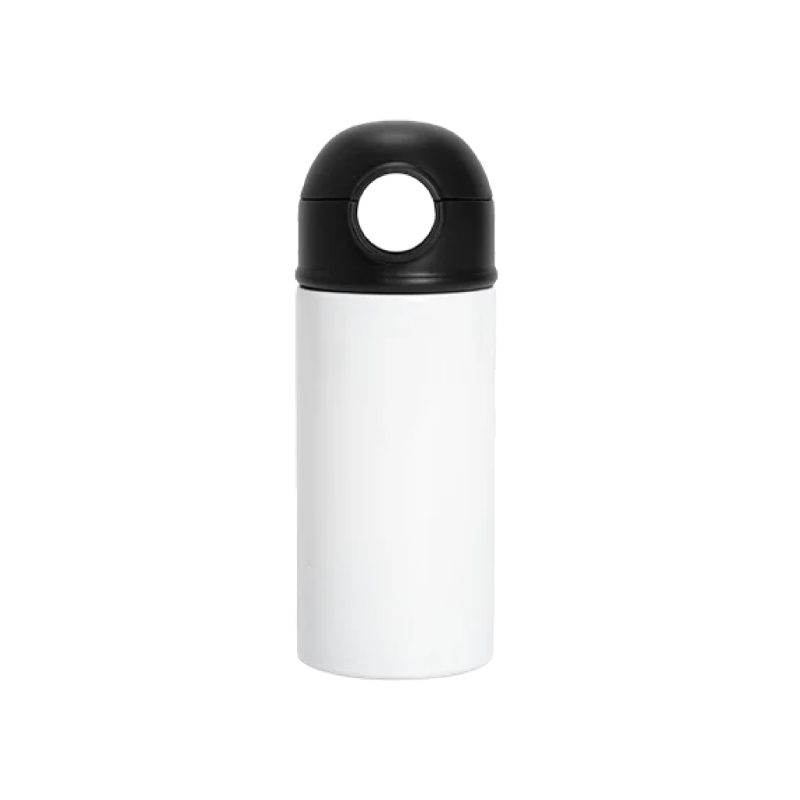Termos Blanco con Tapa Negra y Sorbete - 12oz/360mL