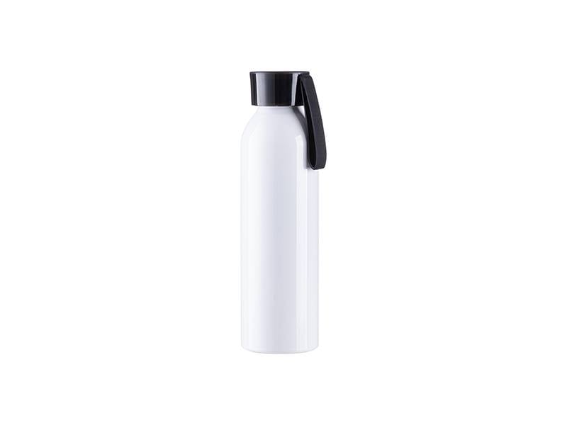 BOTELLA SUBLIMACION ALUMINIO 22oz/650ml BLANCA CON TAPA NEGRA