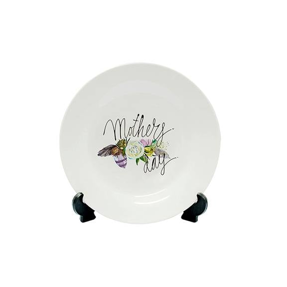 PLATOS BLANCOS 7.5'' DE SUBL.CON BASE