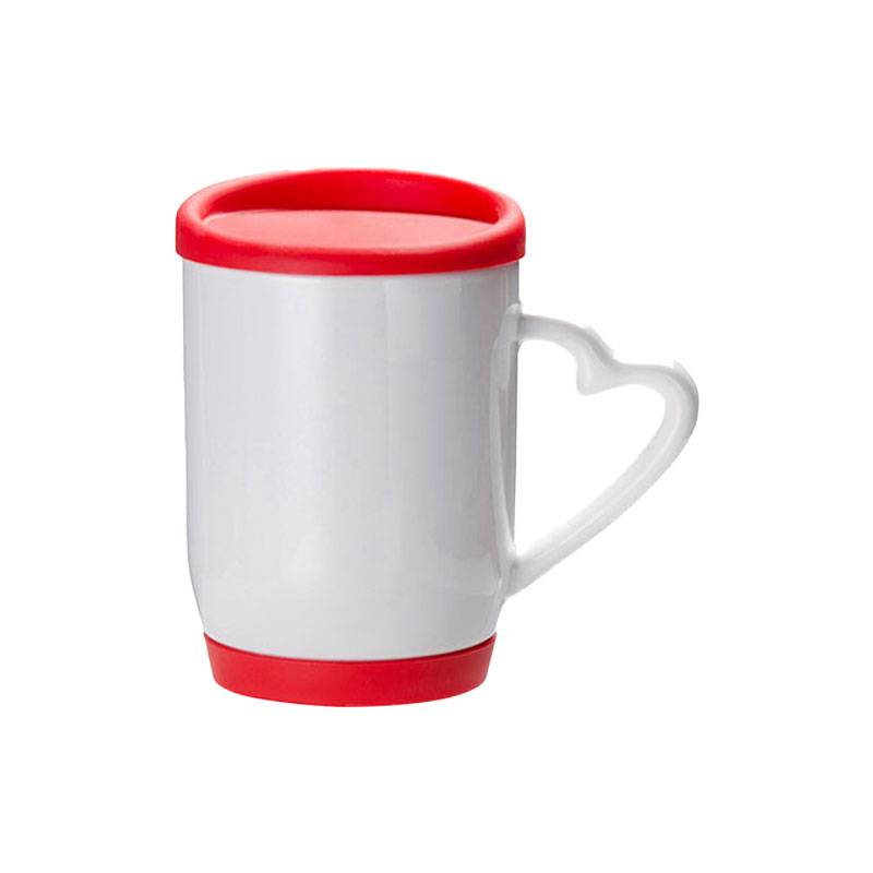 TAZAS 12ONZ/360ML CON TAPA Y BASE DE SILICON RED SUBLIMACION