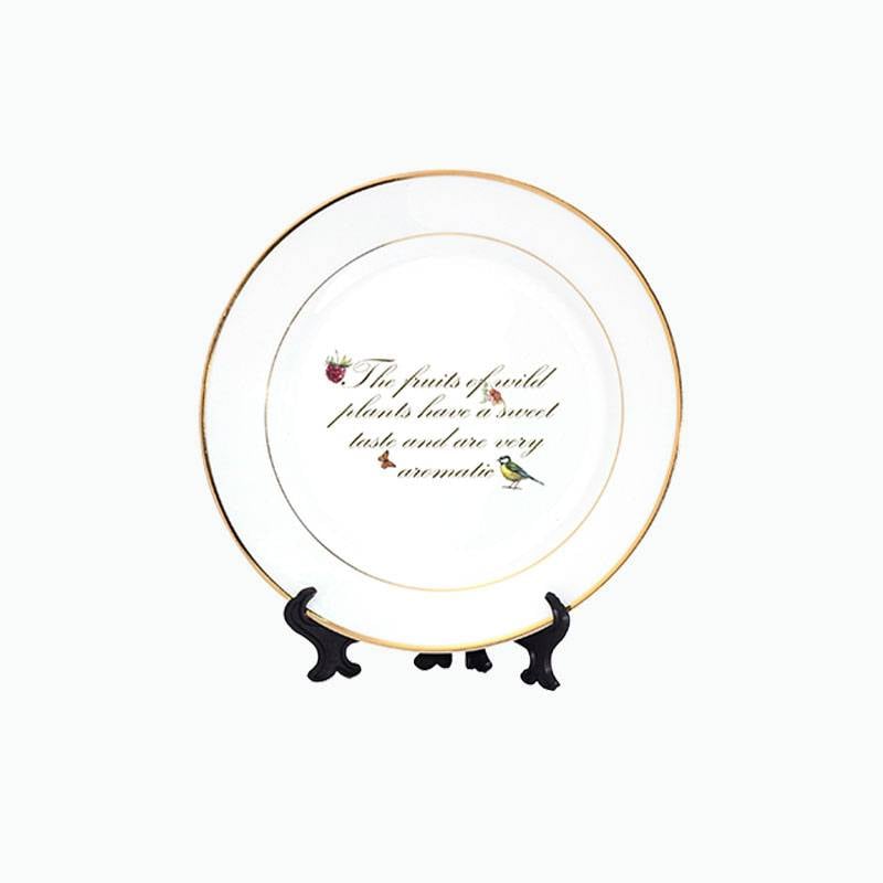 PLATOS BLANCOS 7.5'' DE SUBL.CON BORDE DORADO