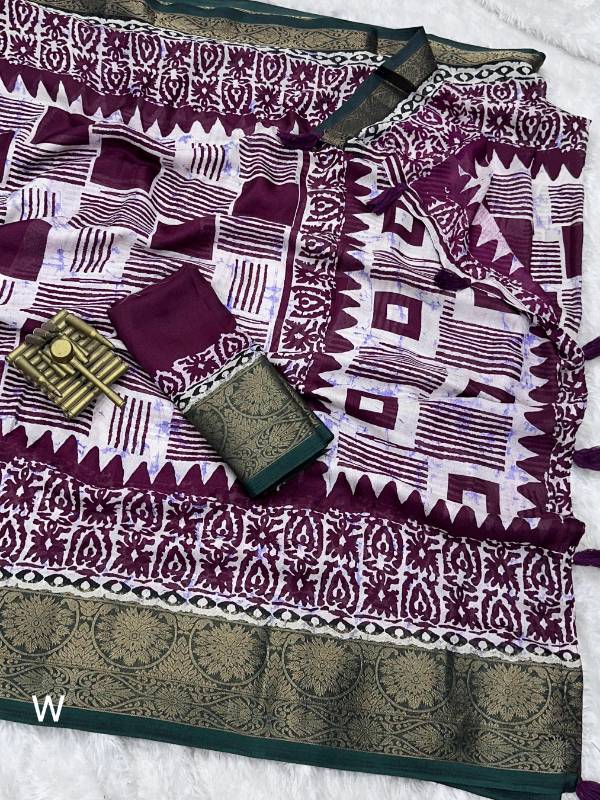 PRIYA -Georgette moss with self jacquard