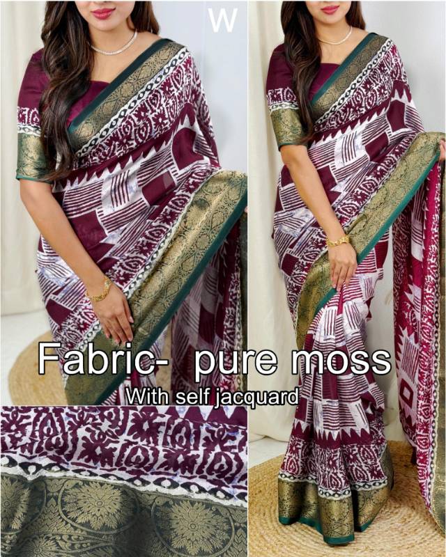 PRIYA -Georgette moss with self jacquard