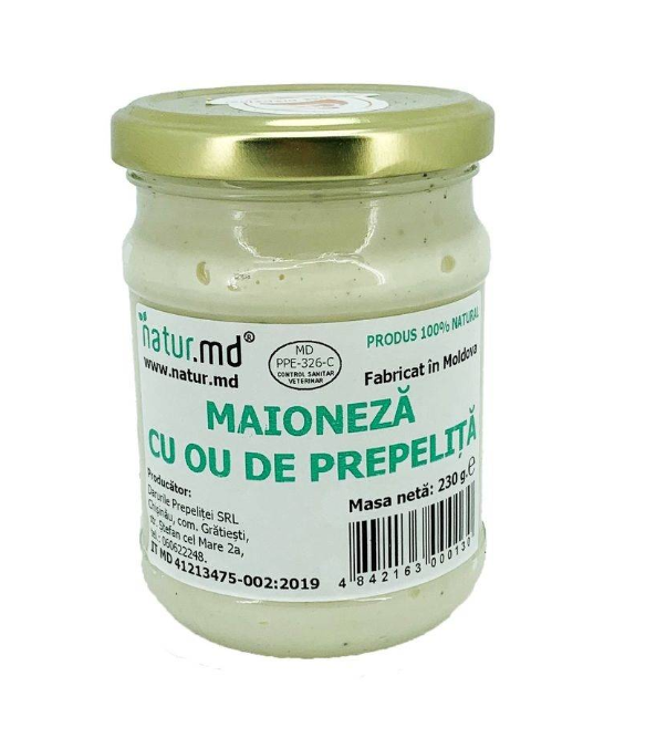 Maioneză cu ou de Prepeliță - 230g - natur.md