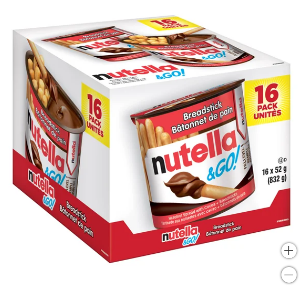 Nutella & Go Breadsticks, 16 × 52 g