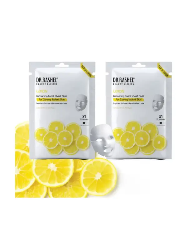 Dr. Rashel Lemon Sheet Mask with Serum For Women and Men | All Skin Types