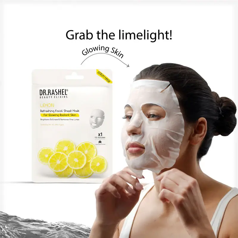 Dr. Rashel Lemon Sheet Mask with Serum For Women and Men | All Skin Types