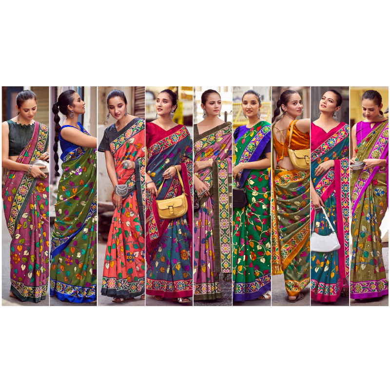 Siddhanth Waves Silk Cotton Saree + Blouse Piece