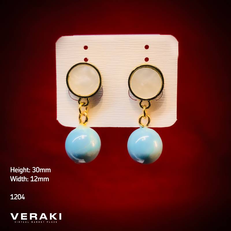 Hanging Earings with Pearl Beads