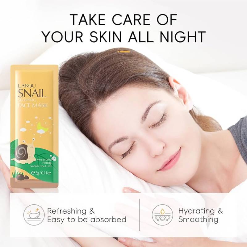LAIKOU Snail Sleeping Face Mask (Serum only)- 3g