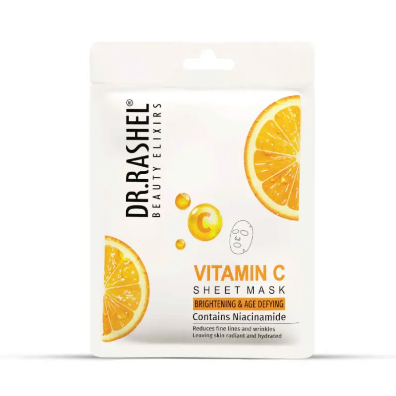 Dr. Rashel Vitamin C Brightening and Anti-Aging Silk Mask For Women and Men | All Skin Types