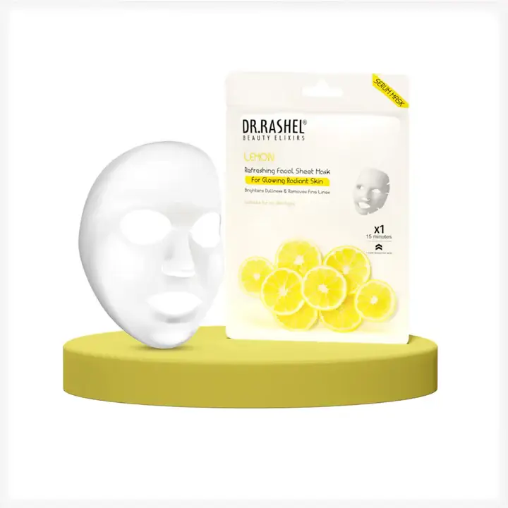 Dr. Rashel Lemon Sheet Mask with Serum For Women and Men | All Skin Types