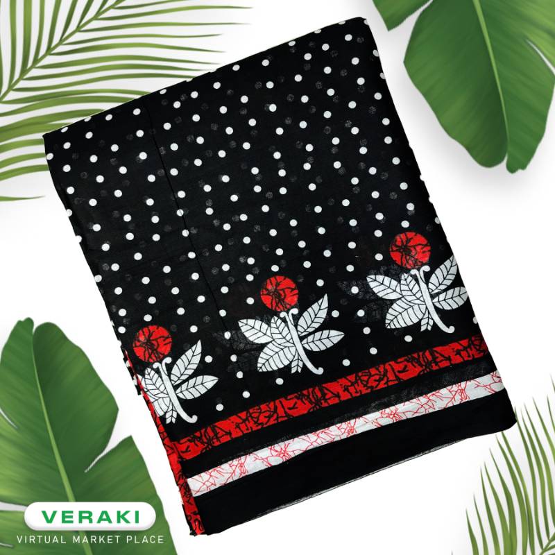 100% Cotton Printed Saree + Blouse Piece