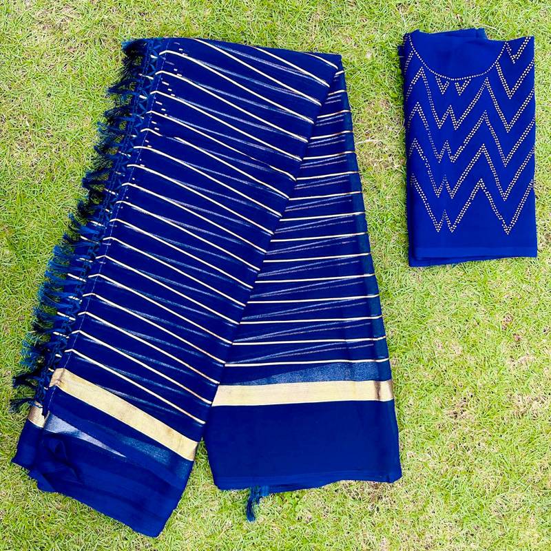 Chamunda Saree with worked blouse piece
