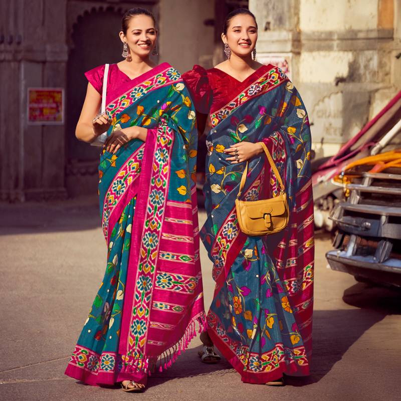 Siddhanth Waves Silk Cotton Saree + Blouse Piece