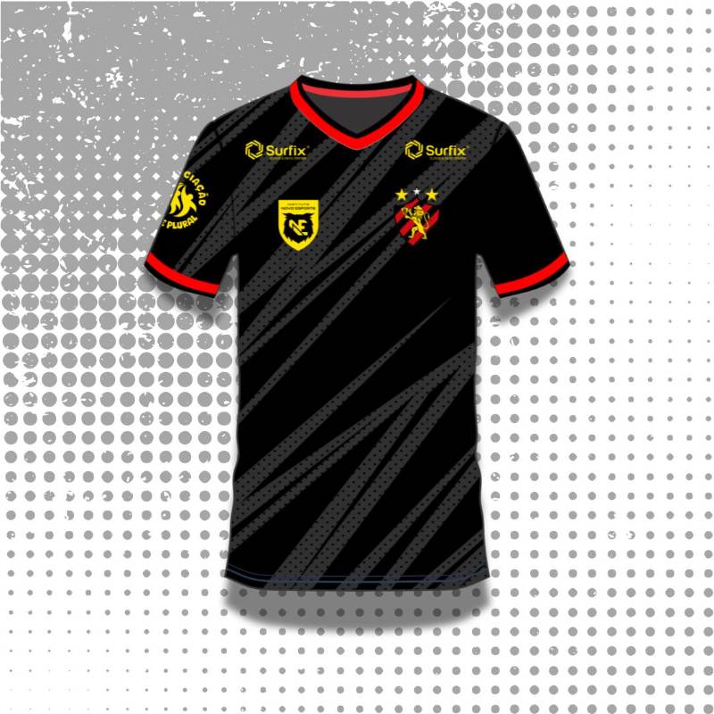 Camisa de treino INE polo Sport Clube do Recife - Cor preta