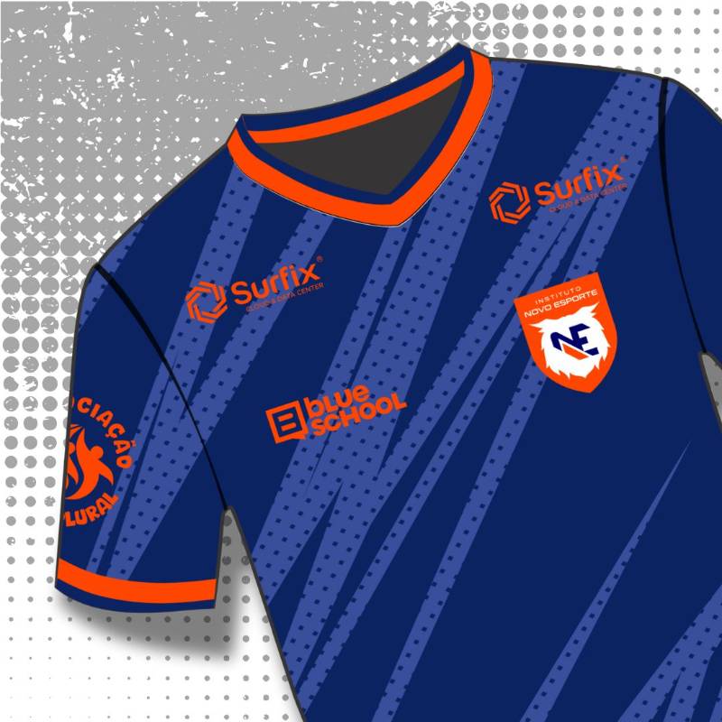 Camisa de treino INE polo Blue School - Cor azul